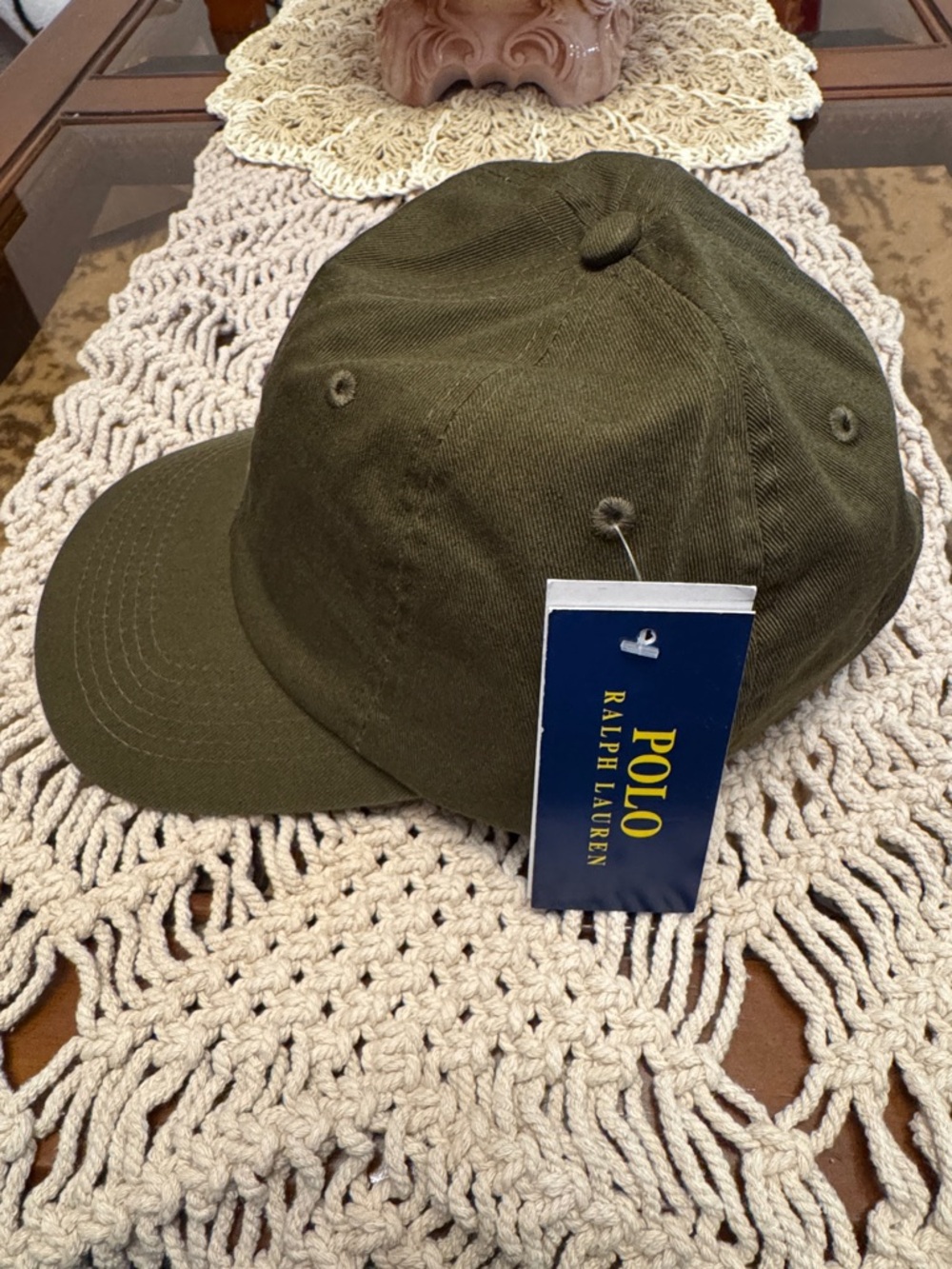 Ralph Lauren Olive Polo Pony Embroidered Baseball Cap - Picture 2 of 5